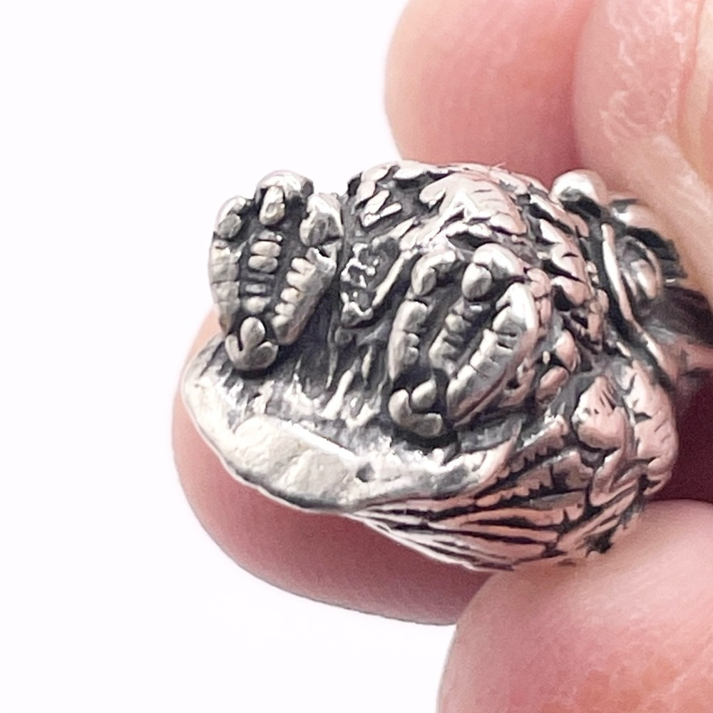 Solid Sterling Silver Owl Pendant - image 6